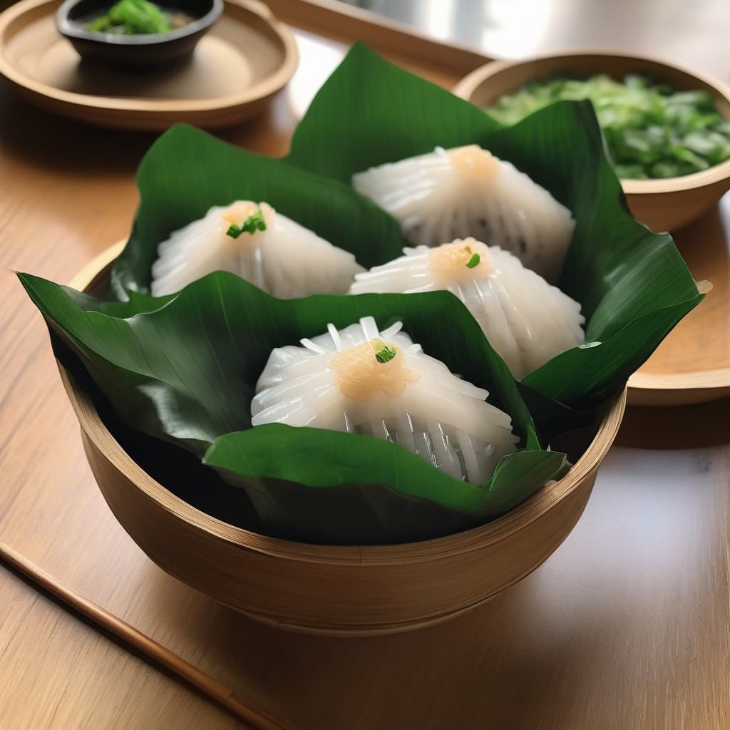 DS7. Sticky Rice with Pork in Lotus Leaf (4 pcs)